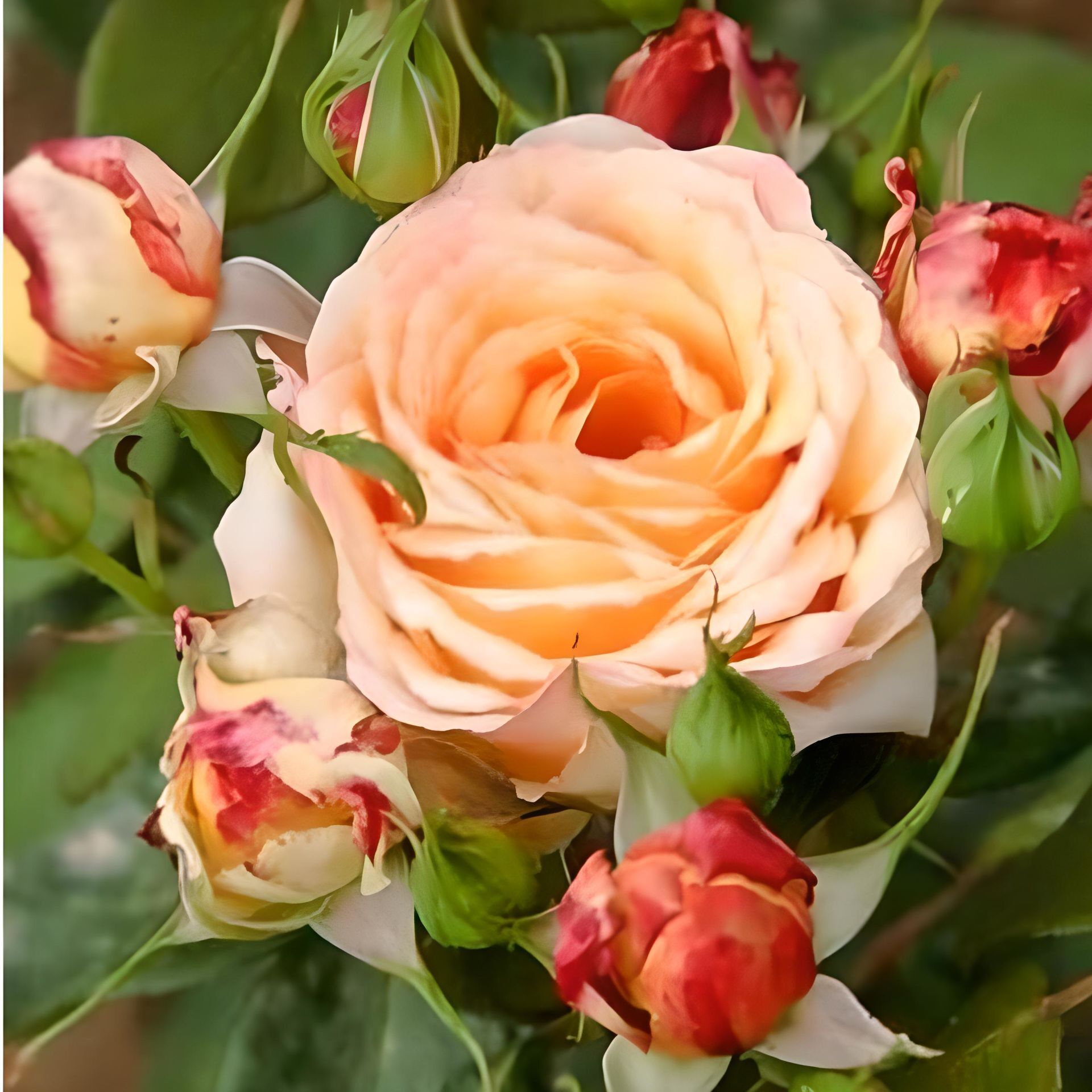 Tüplü Sarı Turuncu Claudia Yediveren Aşılı Gül Fidanı